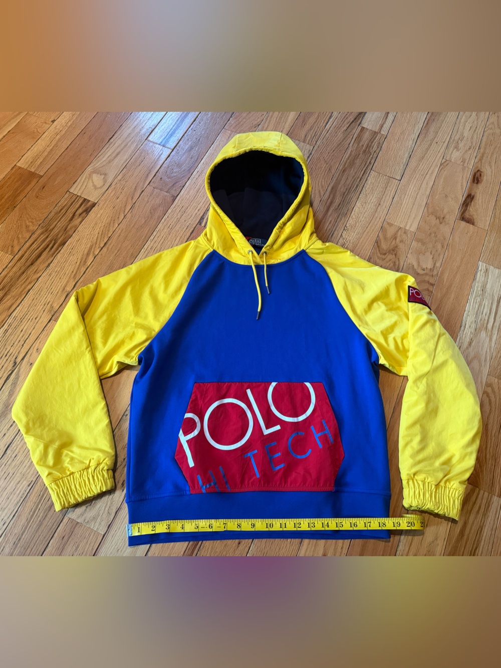 Polo Ralph Lauren Hi Tech Hooded Sweatshirt Red/Yellow/Blue Men’s Size M NWOT - Picture 13 of 14
